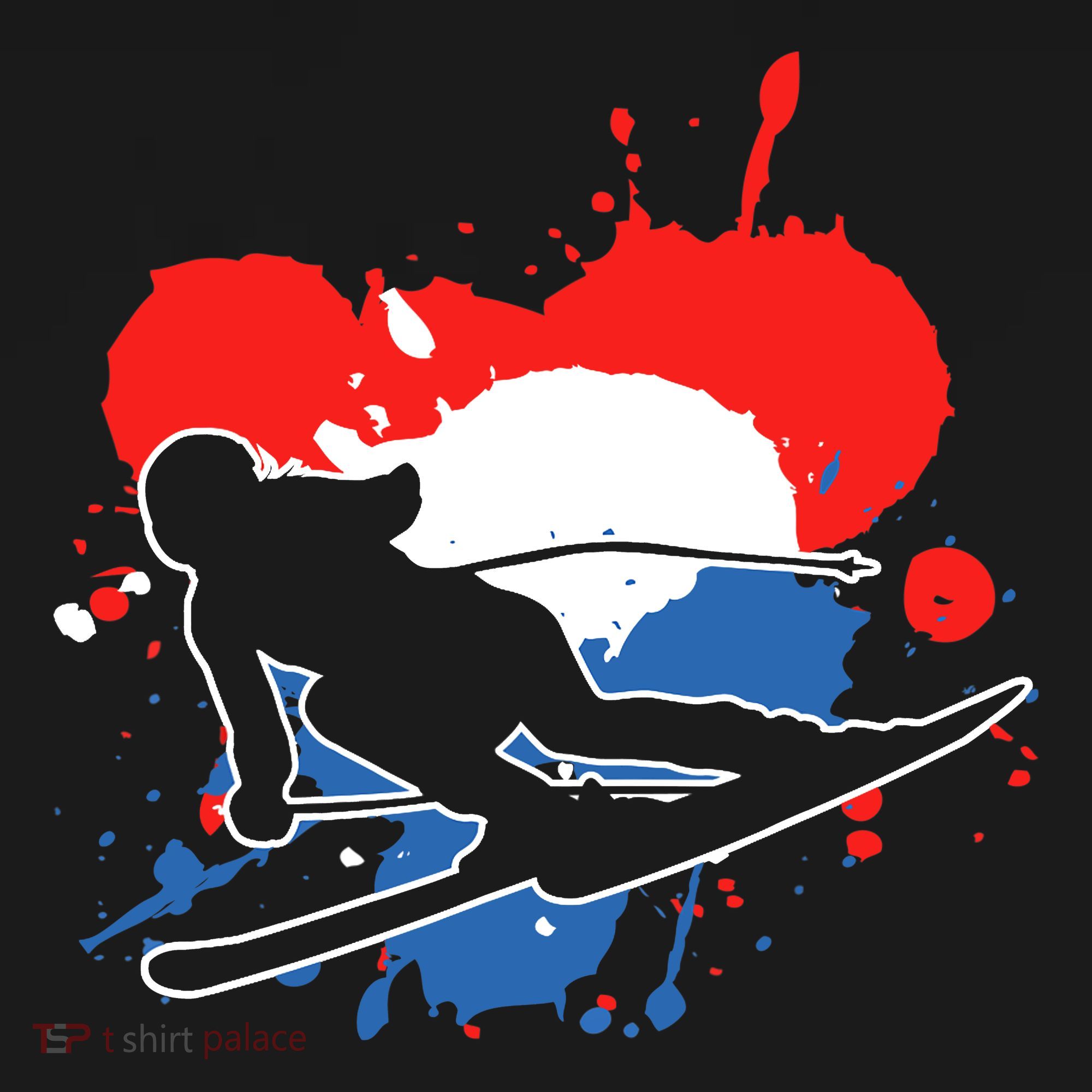 Netherlands Flag Skier Dutch Alpine Skiing Tank Top