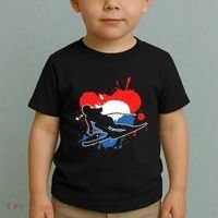 Netherlands Flag Skier Dutch Alpine Skiing Toddler T-Shirt thumb 2