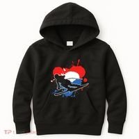Netherlands Flag Skier Dutch Alpine Skiing Kids Hoodie thumb 0