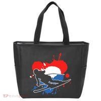 Netherlands Flag Skier Dutch Alpine Skiing Tote Bag thumb 0