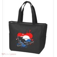 Netherlands Flag Skier Dutch Alpine Skiing Tote Bag thumb 3