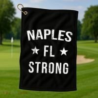 Naples Fl Strong Hometown Souvenir Vacation Florida Golf Towel thumb 1