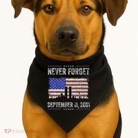 Never Forget September 11 2001 Memorial Day USA-Made Doggie Bandana thumb 1