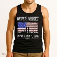 Never Forget September 11 2001 Memorial Day Tank Top thumb 3