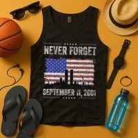 Never Forget September 11 2001 Memorial Day Tank Top thumb 4