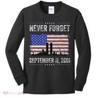 Never Forget September 11 2001 Memorial Day Kids Long Sleeve Shirt thumb 0