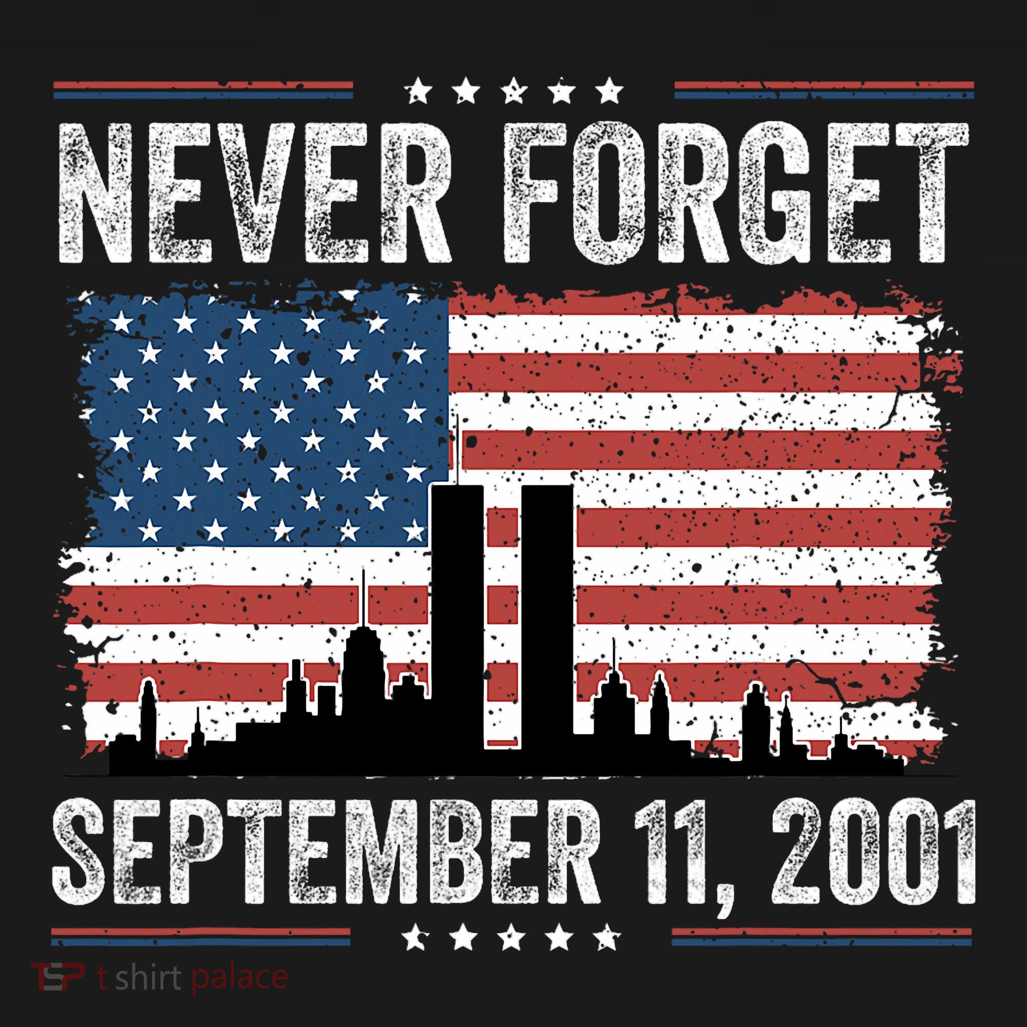 Never Forget September 11 2001 Memorial Day American Flag Doggie Tank