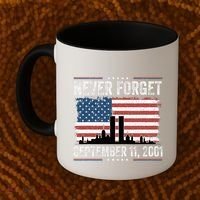 Never Forget September 11 2001 Memorial Day American Flag Coffee Mug thumb 2