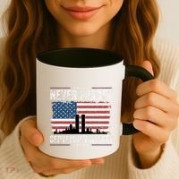 Never Forget September 11 2001 Memorial Day American Flag Coffee Mug thumb 3