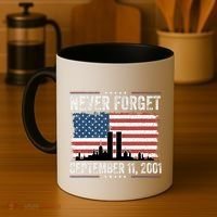 Never Forget September 11 2001 Memorial Day American Flag Coffee Mug thumb 4