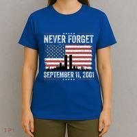 Never Forget September 11 2001 Memorial Day American Flag T-Shirt thumb 4