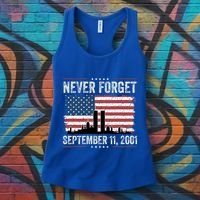 Never Forget September 11 2001 Memorial Day American Flag Women's Tank Top thumb 3