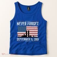 Never Forget September 11 2001 Memorial Day American Flag Tank Top thumb 2
