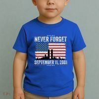 Never Forget September 11 2001 Memorial Day American Flag Toddler T-Shirt thumb 2