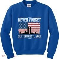 Never Forget September 11 2001 Memorial Day American Flag Kids Sweatshirt thumb 0
