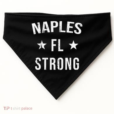 Naples FL Strong Hometown Souvenir Vacation Florida USA-Made Doggie Bandana
