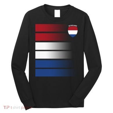 Nederland Flag Sport Logo Long Sleeve Shirt