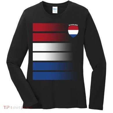 Nederland Flag Sport Logo Women's Long Sleeve Shirt