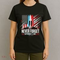 Never Forget September 11 2001 Memorial Day American Flag T-Shirt thumb 4