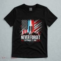 Never Forget September 11 2001 Memorial Day American Flag T-Shirt thumb 5