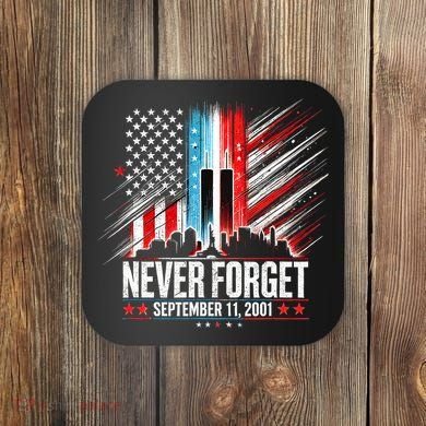 Never Forget September 11 2001 Memorial Day American Flag Coaster