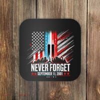 Never Forget September 11 2001 Memorial Day American Flag Coaster thumb 0