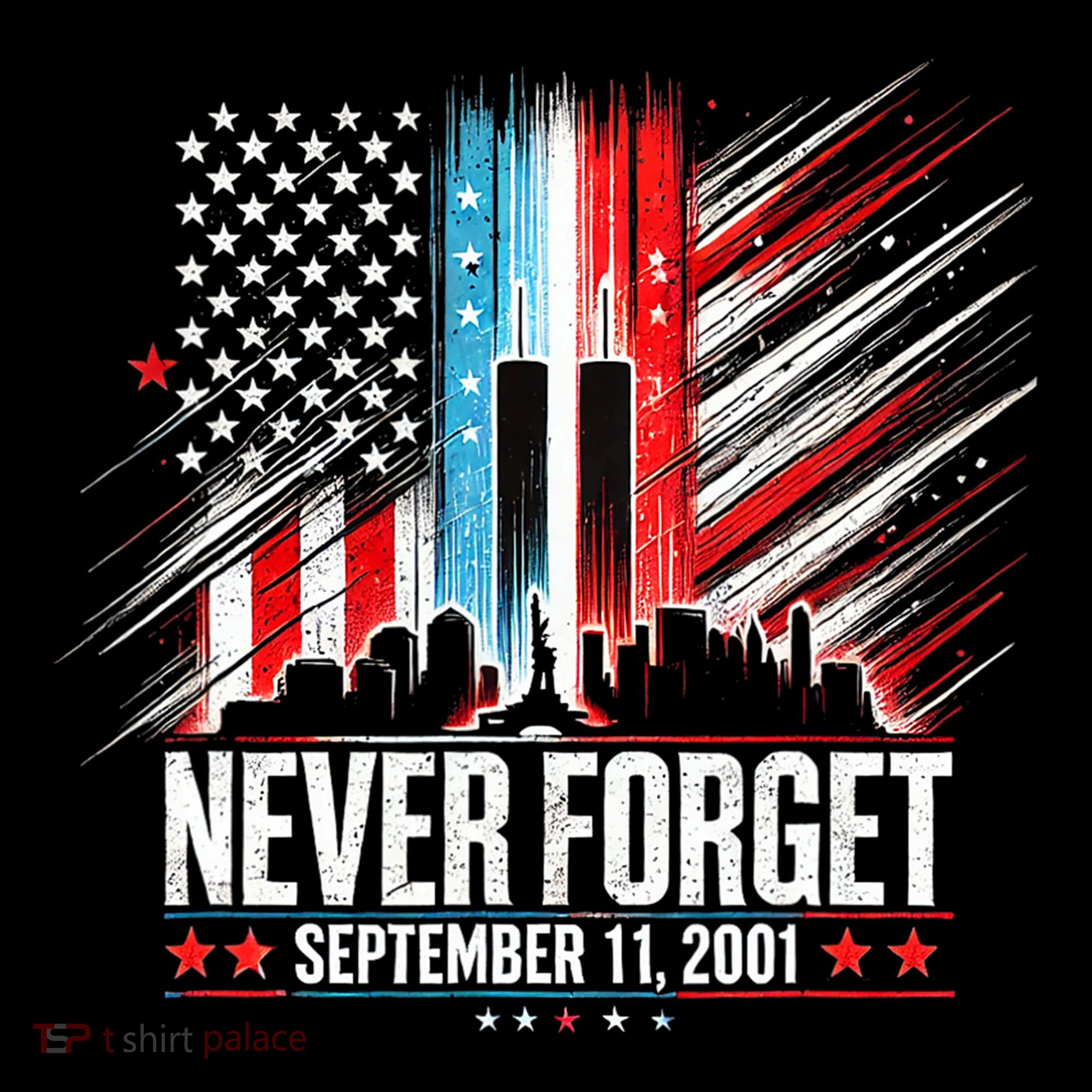 Never Forget September 11 2001 Memorial Day American Flag Women's Hoodie