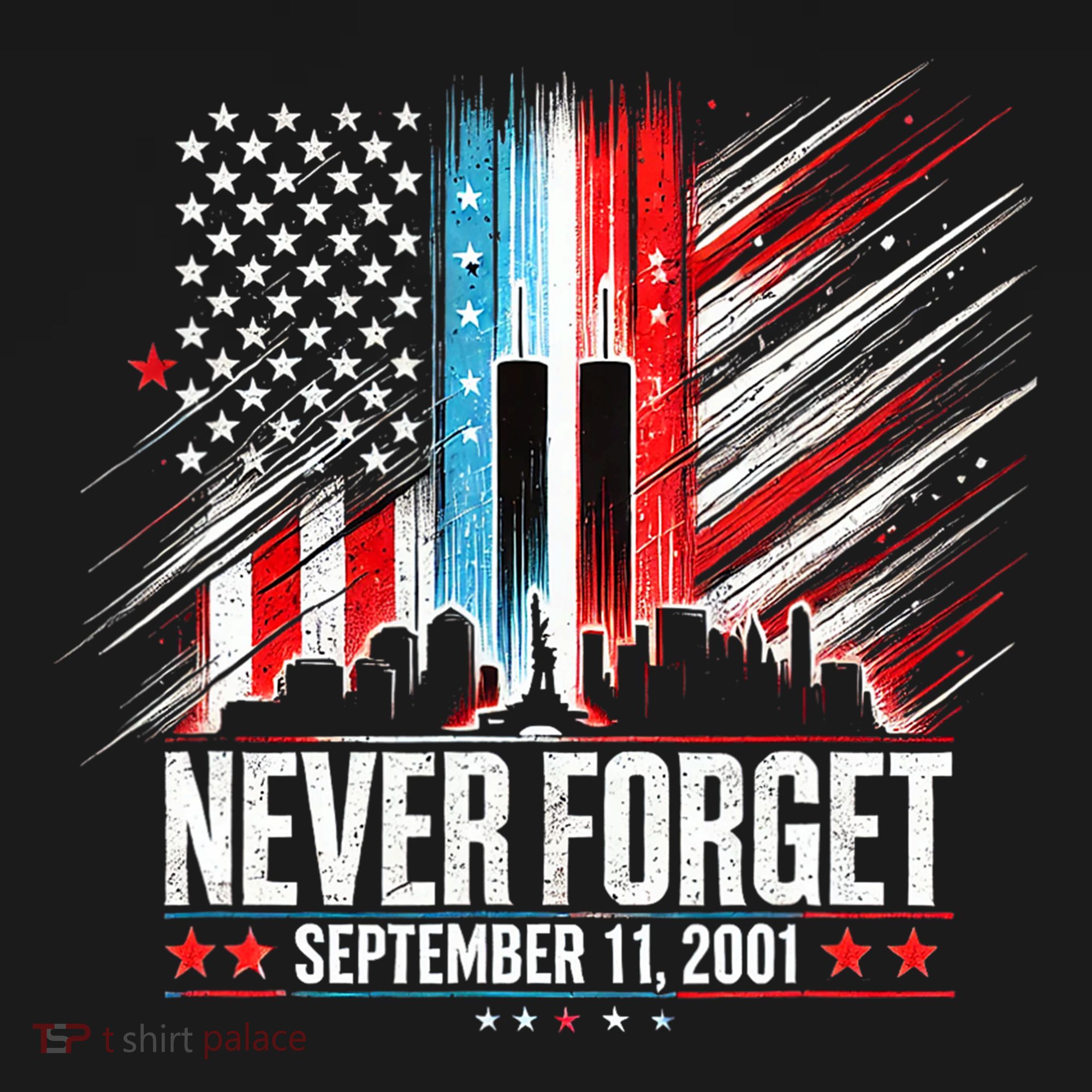 Never Forget September 11 2001 Memorial Day American Flag Mousepad