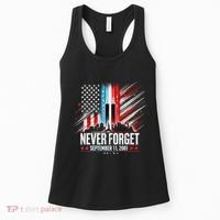 Never Forget September 11 2001 Memorial Day American Flag Women's Tank Top thumb 0