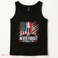 Never Forget September 11 2001 Memorial Day American Flag Tank Top thumb 2
