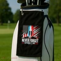 Never Forget September 11 2001 Memorial Day American Flag Golf Towel thumb 2