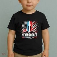 Never Forget September 11 2001 Memorial Day American Flag Toddler T-Shirt thumb 2