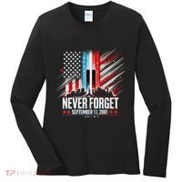 Never Forget September 11 2001 Memorial Day American Flag Women's Long Sleeve Shirt thumb 0