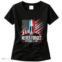 Never Forget September 11 2001 Memorial Day American Flag Women's T-Shirt thumb 0