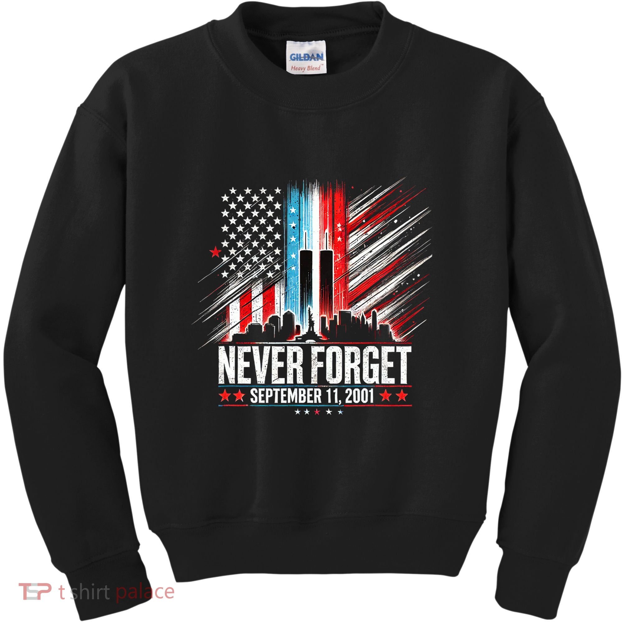 Never Forget September 11 2001 Memorial Day American Flag Kids Sweatshirt