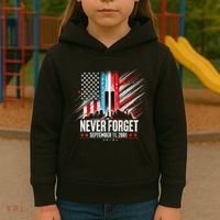 Never Forget September 11 2001 Memorial Day American Flag Kids Hoodie thumb 3