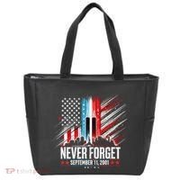 Never Forget September 11 2001 Memorial Day American Flag Tote Bag thumb 0