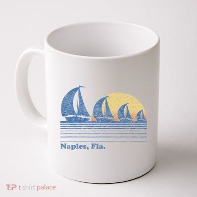 Naples Fl Sailboat T Vintage 80s Sunset Coffee Mug