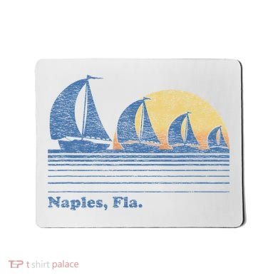 Naples Fl Sailboat T Vintage 80s Sunset Mousepad