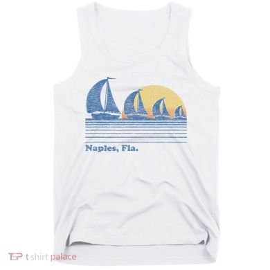 Naples Fl Sailboat T Vintage 80s Sunset Tank Top
