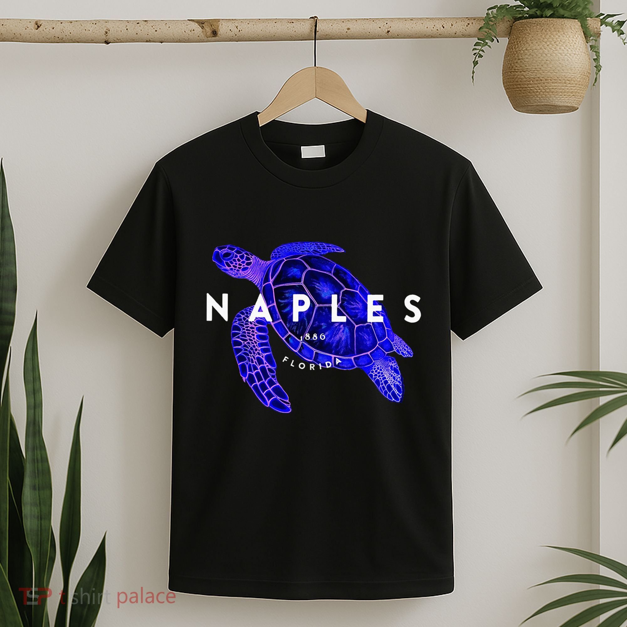 Naples Florida Sea Turtle Scuba Dive Retro Vacation Beach T-Shirt