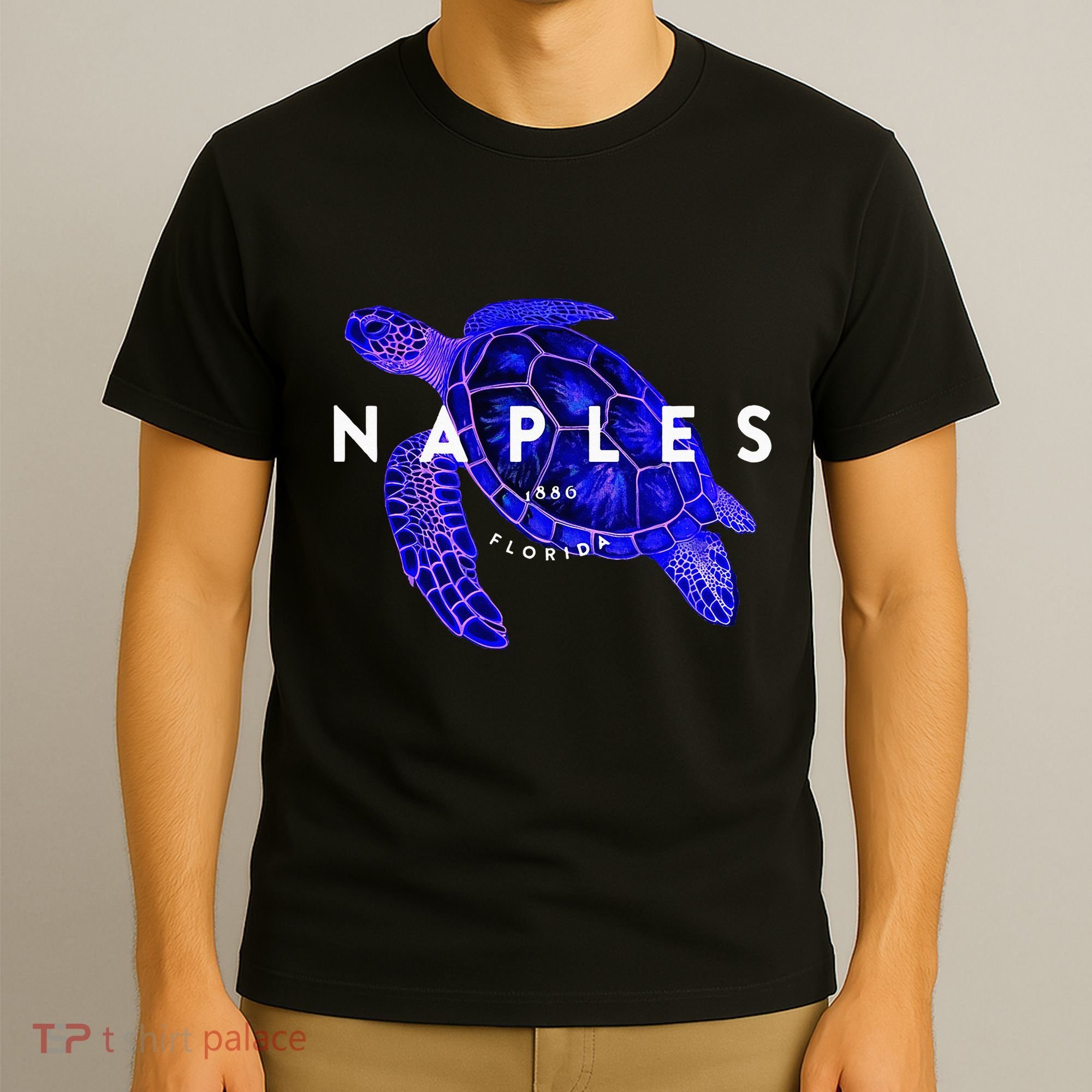 Naples Florida Sea Turtle Scuba Dive Retro Vacation Beach T-Shirt
