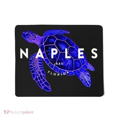Naples Florida Sea Turtle Scuba Dive Retro Vacation Beach Mousepad