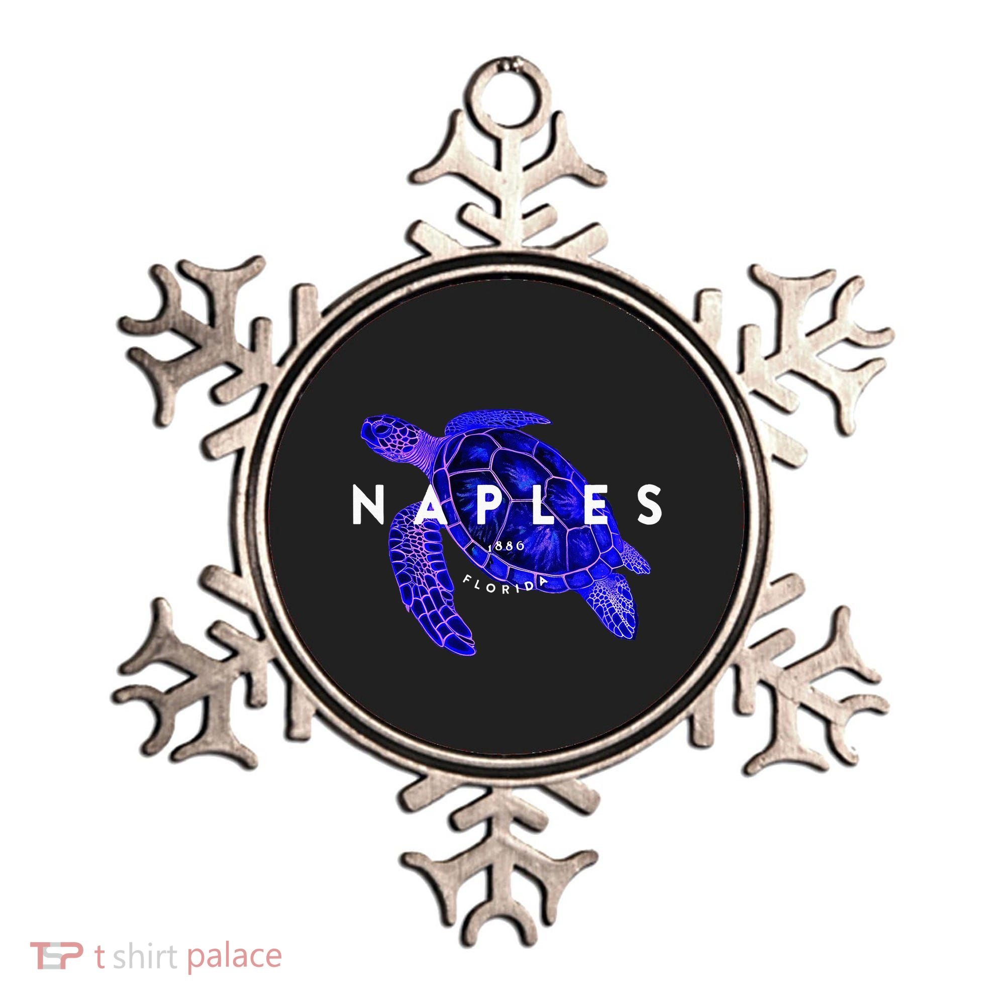 Naples Florida Sea Turtle Scuba Dive Retro Vacation Beach Ornament