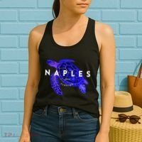 Naples Florida Sea Turtle Scuba Dive Retro Vacation Beach Women's Tank Top thumb 2
