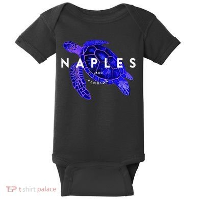 Naples Florida Sea Turtle Scuba Dive Retro Vacation Beach Baby Bodysuit