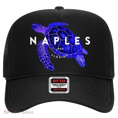 Naples Florida Sea Turtle Scuba Dive Retro Vacation Beach Hat