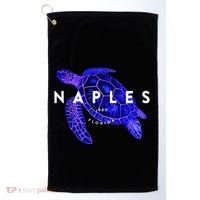 Naples Florida Sea Turtle Scuba Dive Retro Vacation Beach Golf Towel thumb 0