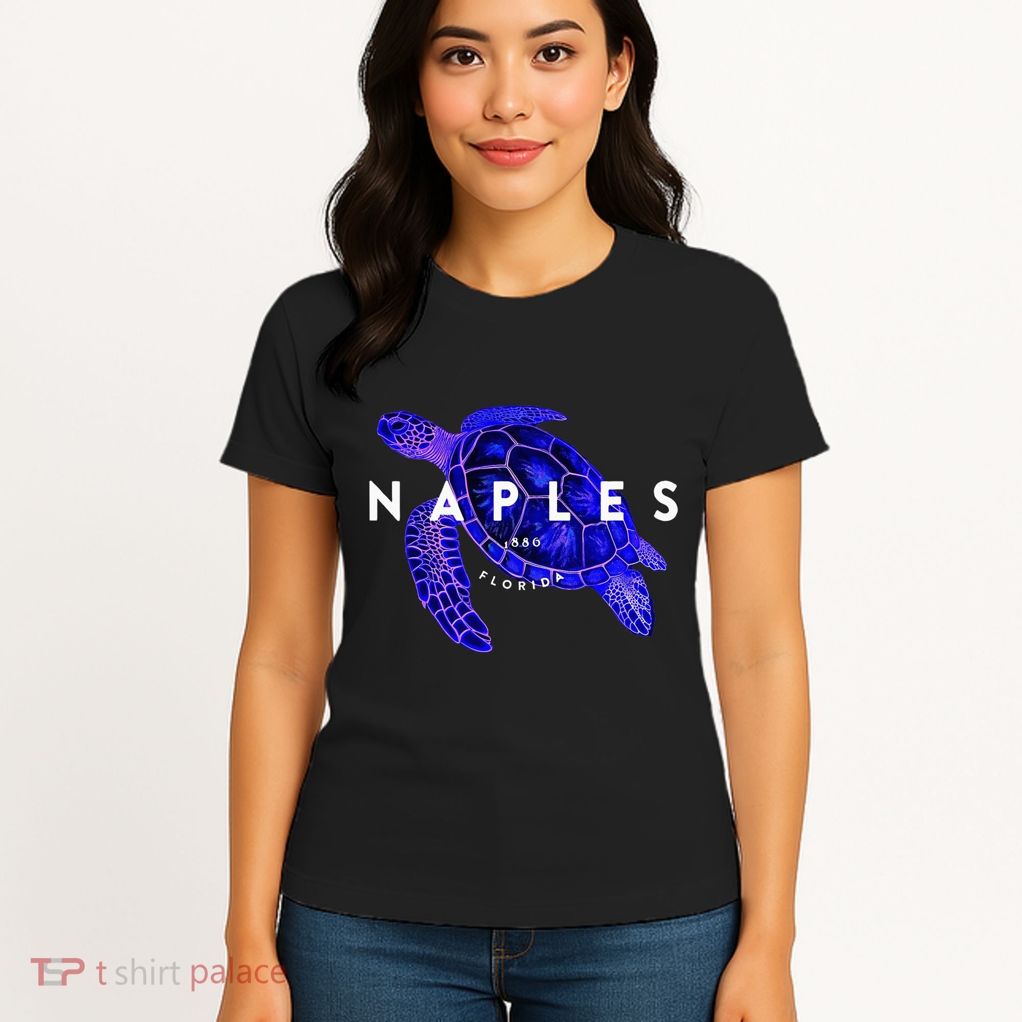 Naples Florida Sea Turtle Scuba Dive Retro Vacation Beach Women's T-Shirt