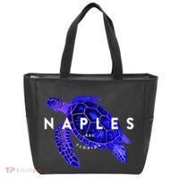 Naples Florida Sea Turtle Scuba Dive Retro Vacation Beach Tote Bag thumb 0